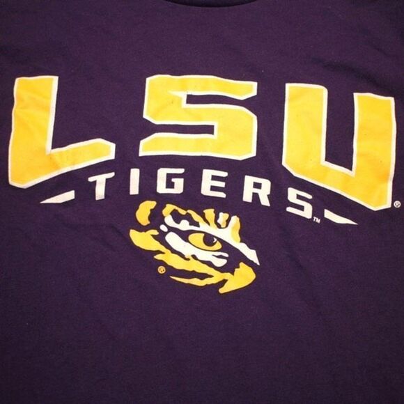 LSU Tigers Purple Long Sleeve Shirt - Size Medium - Picture 2 of 4